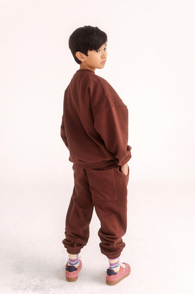 comfy pants - dark berry jam red