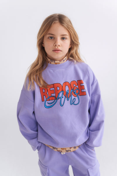 crewneck sweater - bright violet