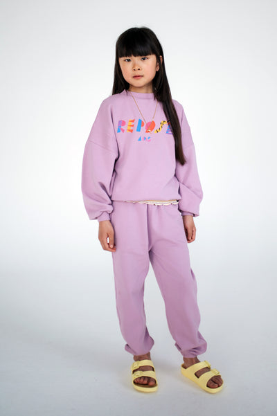 crewneck sweater - dusty orchid pink