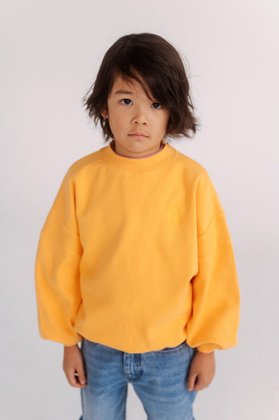 crewneck sweater - bright marigold