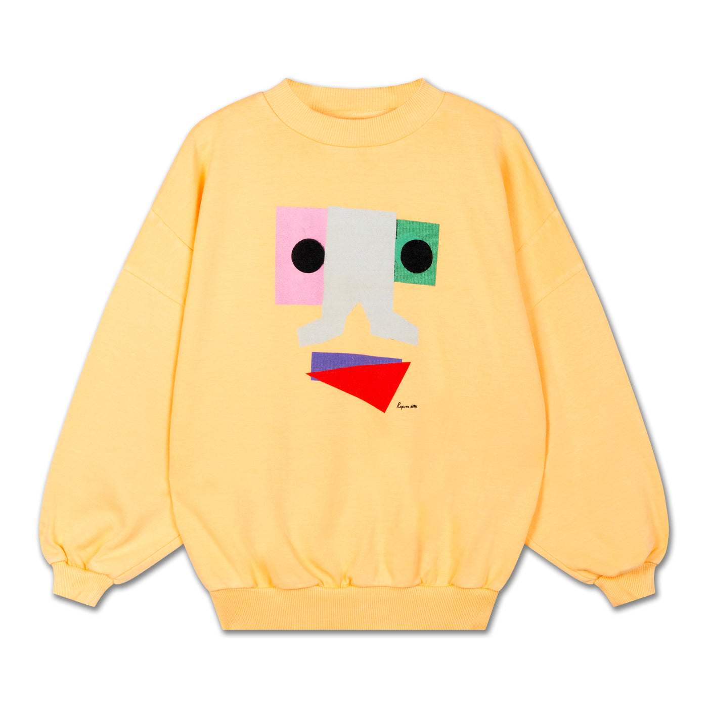 crewneck sweater - apricot orange