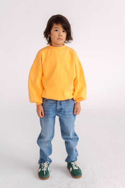 crewneck sweater - bright marigold