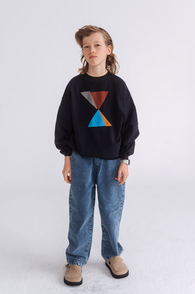 crewneck sweater - deep dark blue