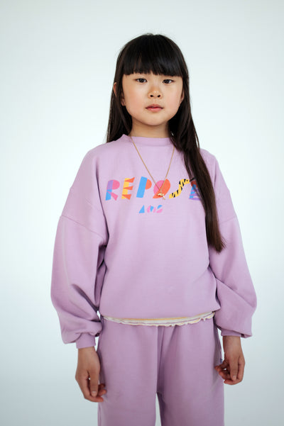 crewneck sweater - dusty orchid pink