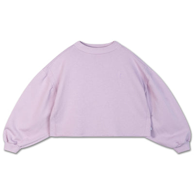 crop heart sweater - lavender fog