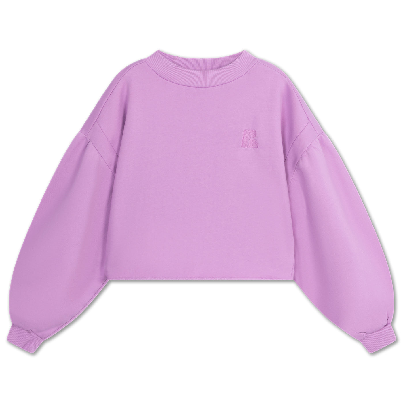 crop heart sweater - violet lilac