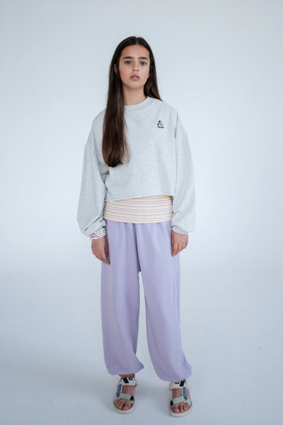 wide sweatpant - lavender fog