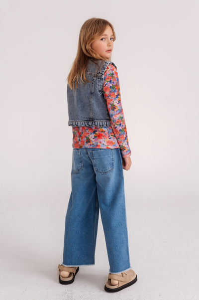 culotte pant - mid blue