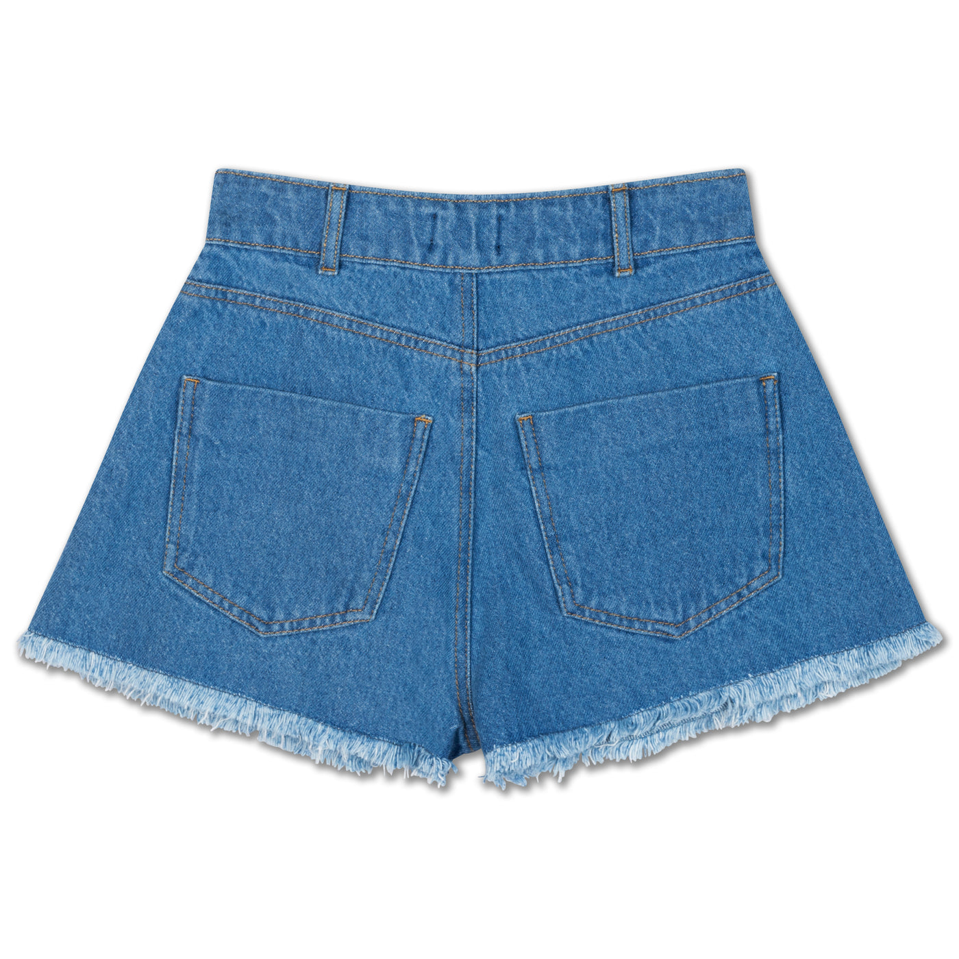 short - medium blue