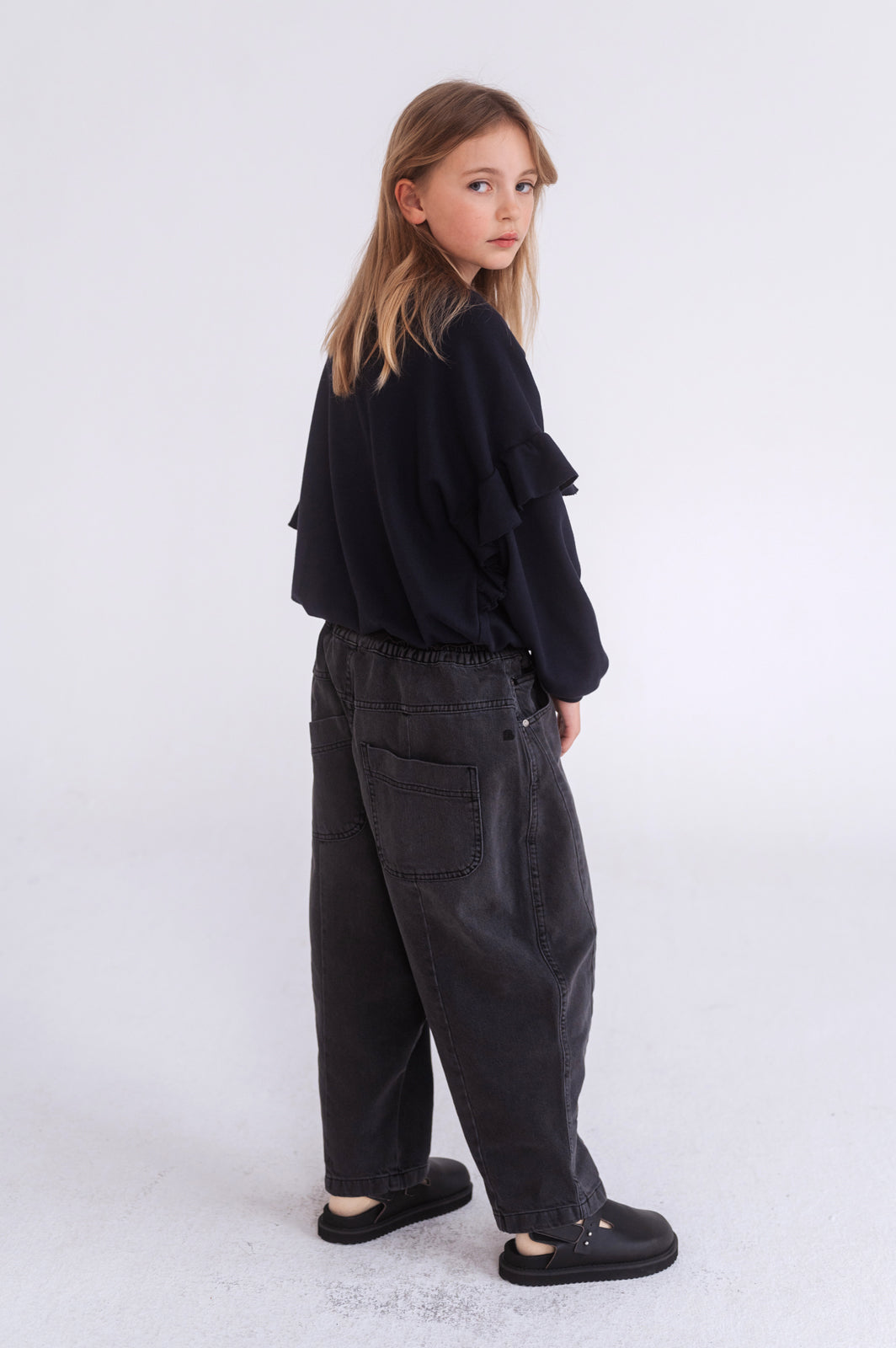 wide pant - medium grey