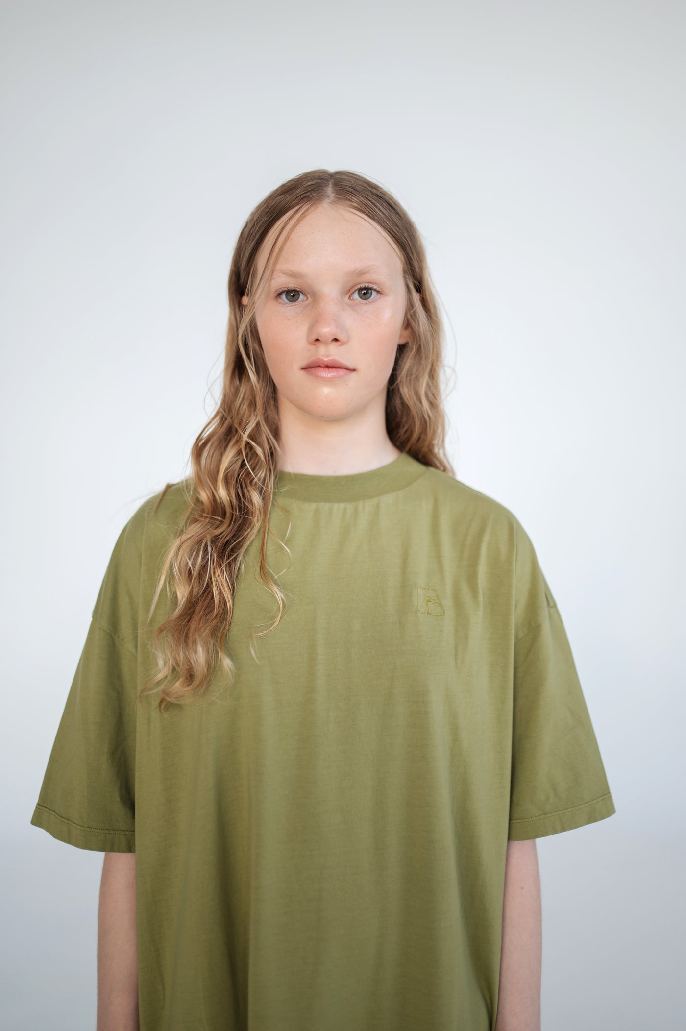 tee dress - moss green