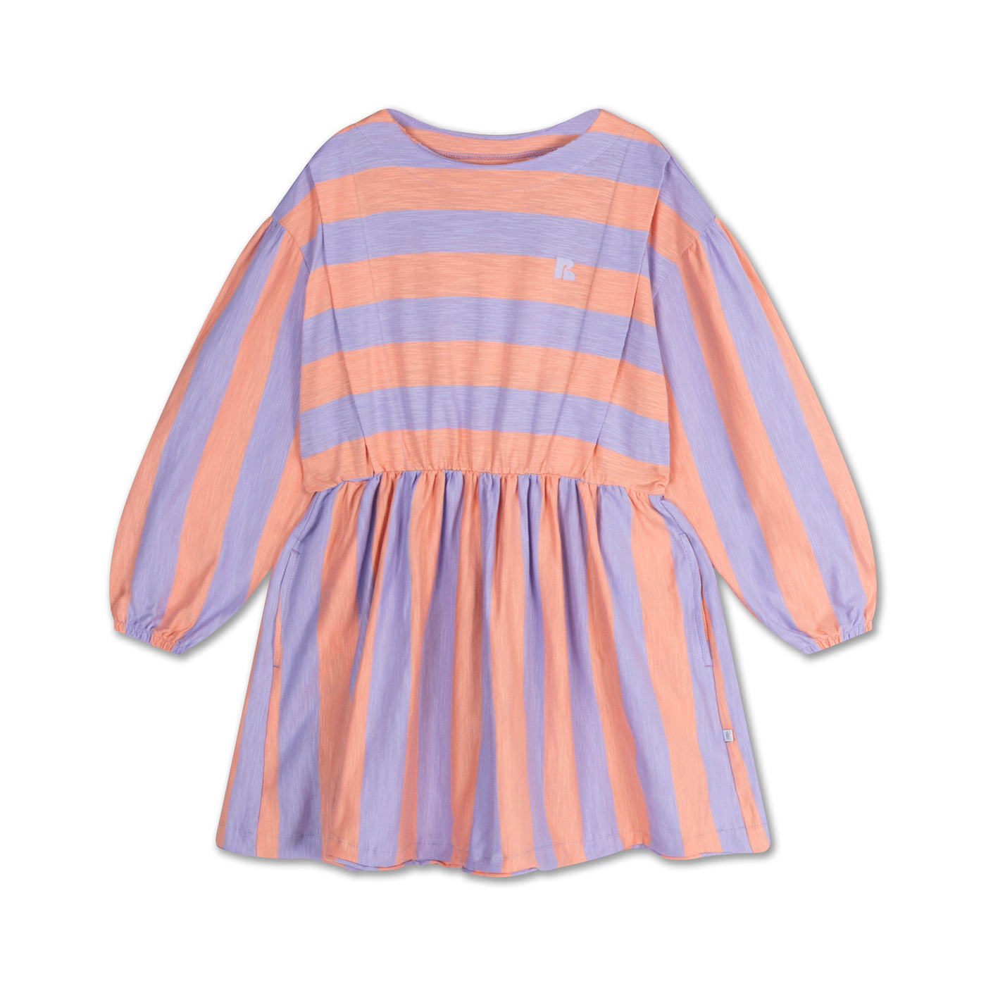 easy dress - peachy block stripe