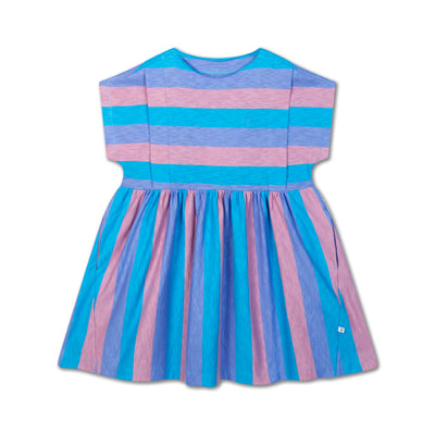 every day dress - tricolor block stripe