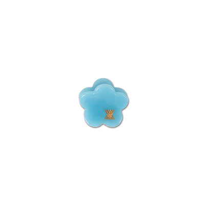 flower hair clamp small - dusty air blue