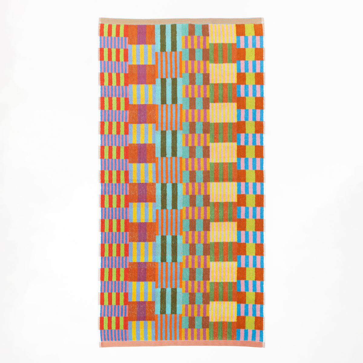 foekje fleur bath towel 101 tulip quilt m made from 100% cotton crafted from leftover yarns colourful sustainable bath towel 60 x 120 cm