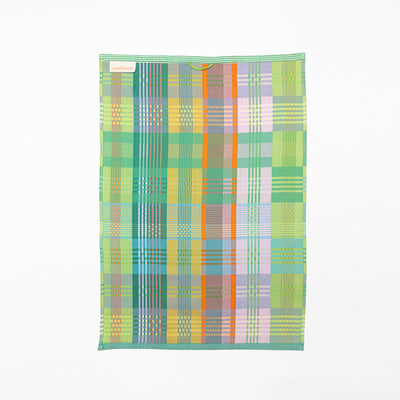 Colorful cotton tea towel made from leftover yarns – 50×70 cm – Foekje Fleur – made in Portugal