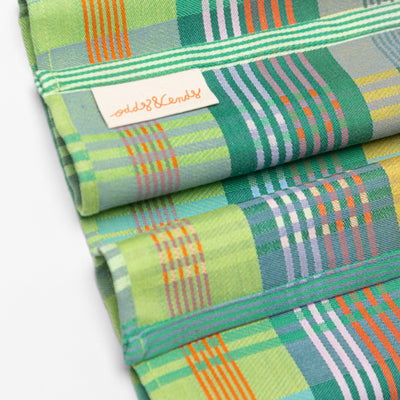 Colorful cotton tea towel made from leftover yarns – 50×70 cm – Foekje Fleur – made in Portugal
