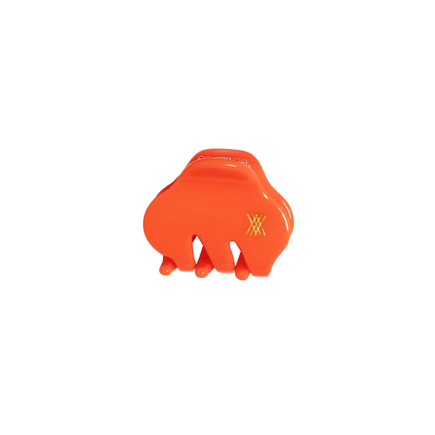 hair clamp small - bright coral