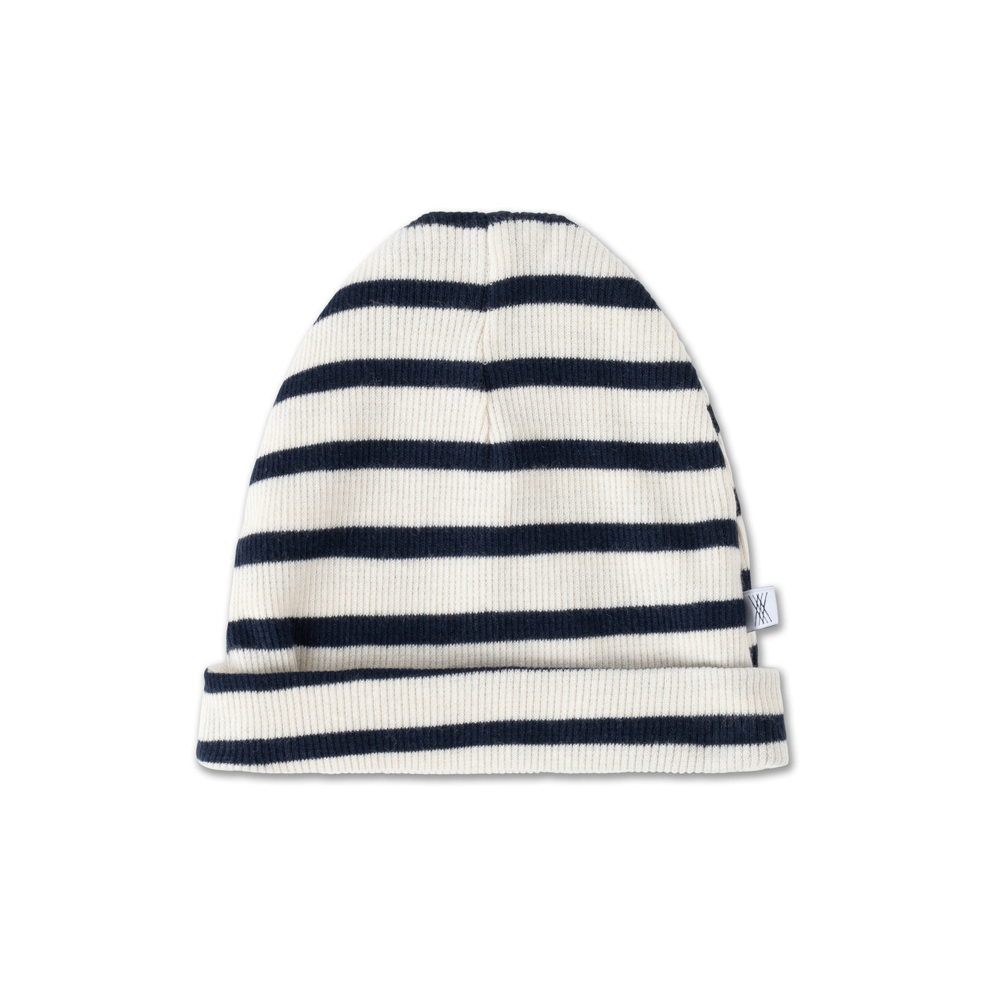 hat - creme brûlée blue stripe