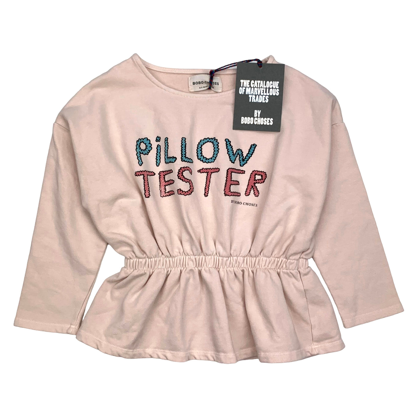 Bobo choses sweat top 'pillow tester' light pink 4-5 years (new)