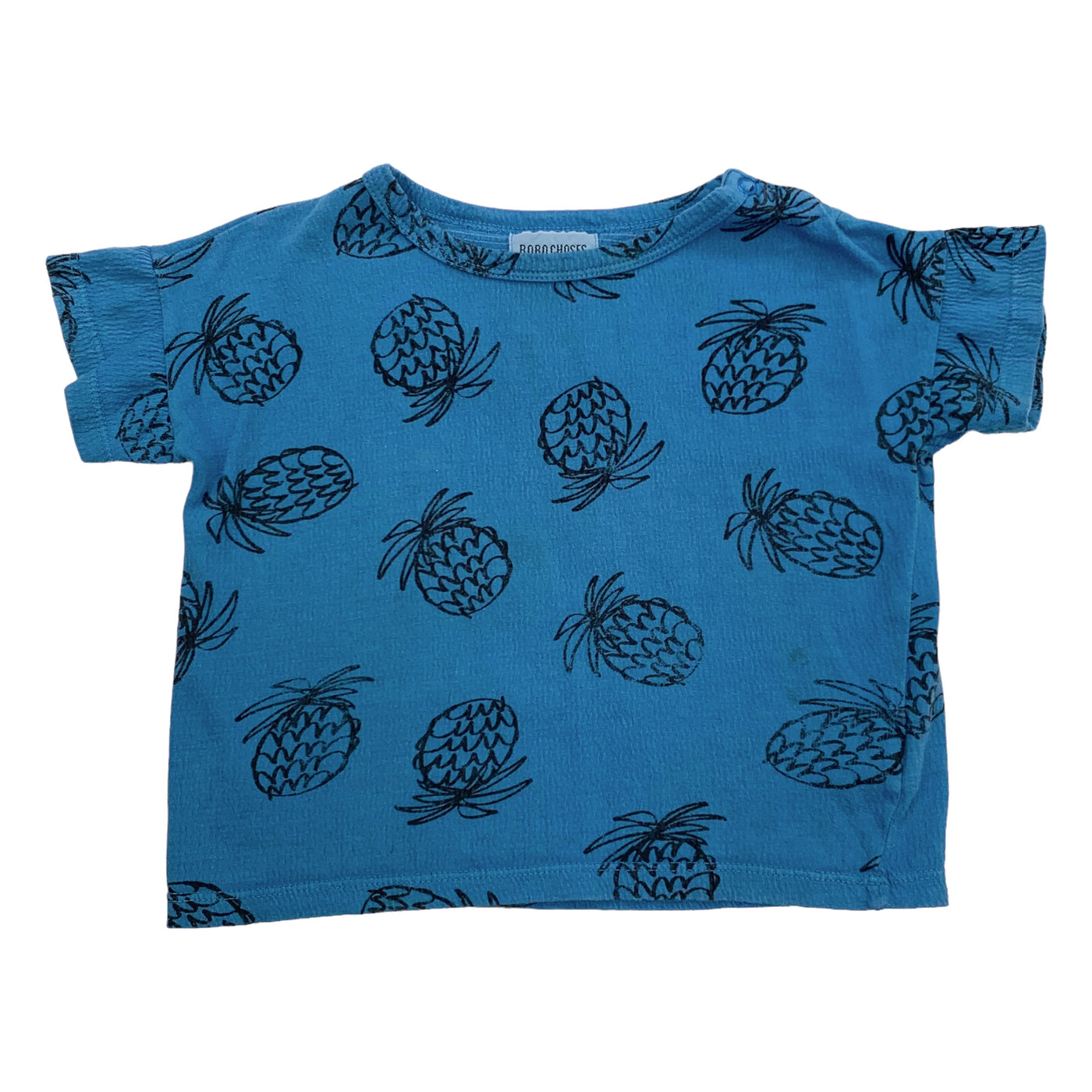 Bobo Choses T-shirt blue pineapple print 12-18 months