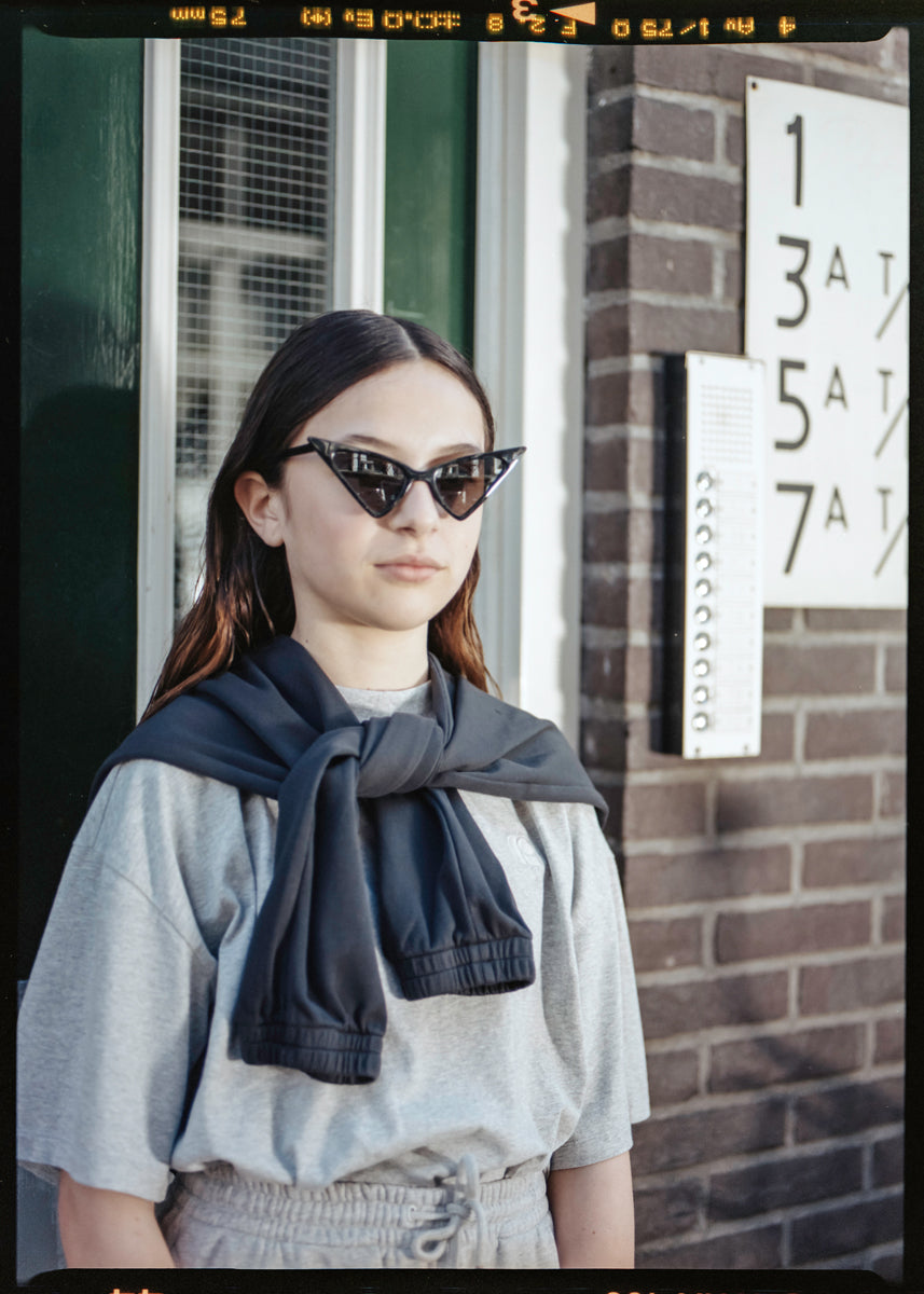boxy tee - grey melange