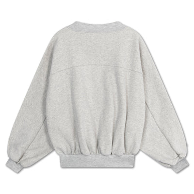 iris crop sweater - light mixed grey