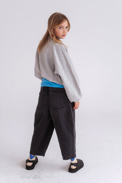 wide pant - medium grey