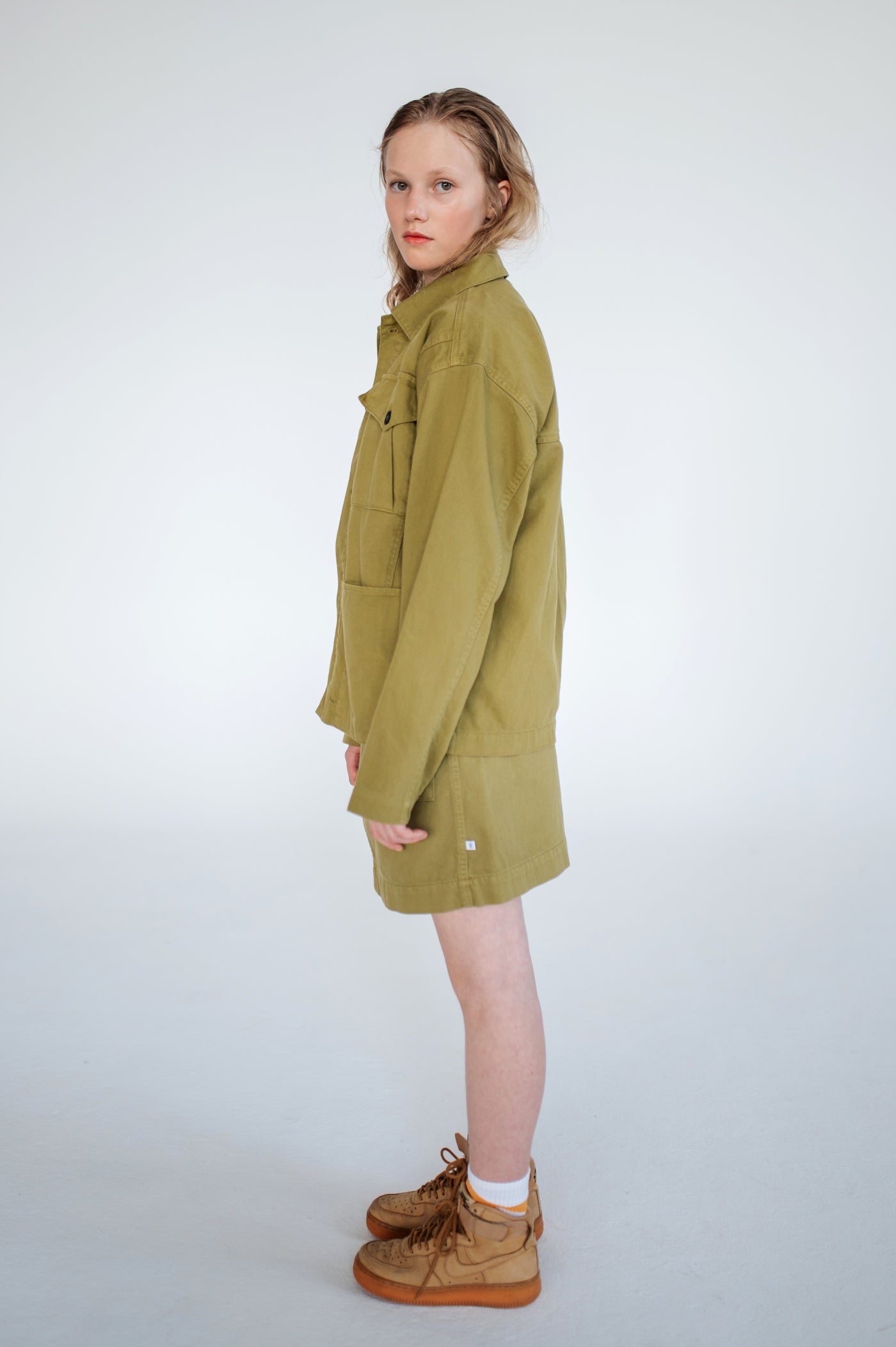 pocket skirt - green moss