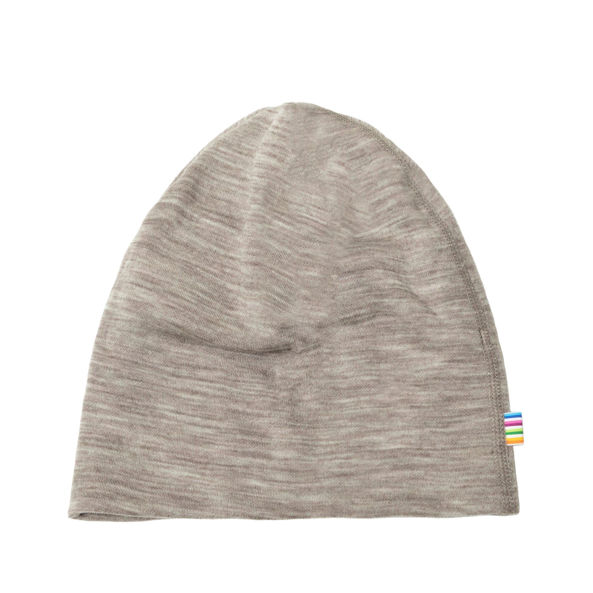 Soft and breathable double-layered merino wool baby hat in beige by Joha. Designed for warmth, comfort, and perfect fit. Oeko-Tex certified and ideal for cold weather.