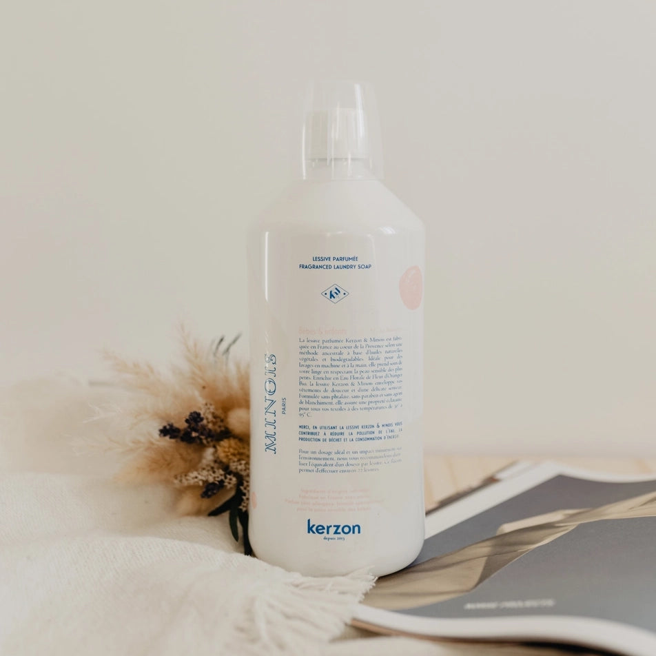 Kerzon x Minois natural scented laundry detergent gentle for baby clothes