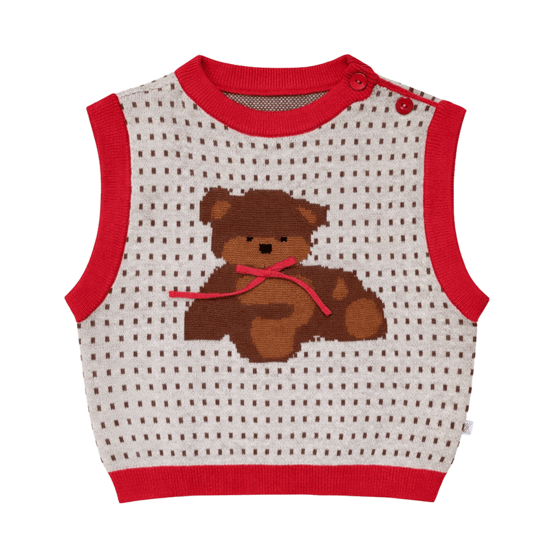 knit tank - firecracker red mix