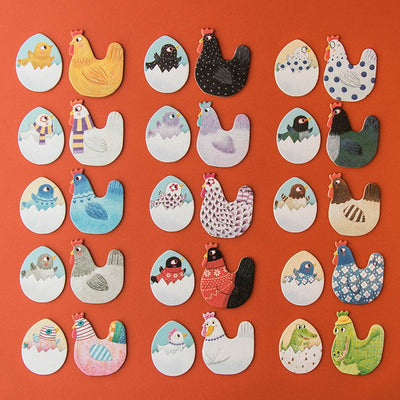 Londji Chicks & Chickens – wooden memory and matching game with hens and chicks, made in Barcelona from sustainable beech wood, illustrated by Mar Ferrero.