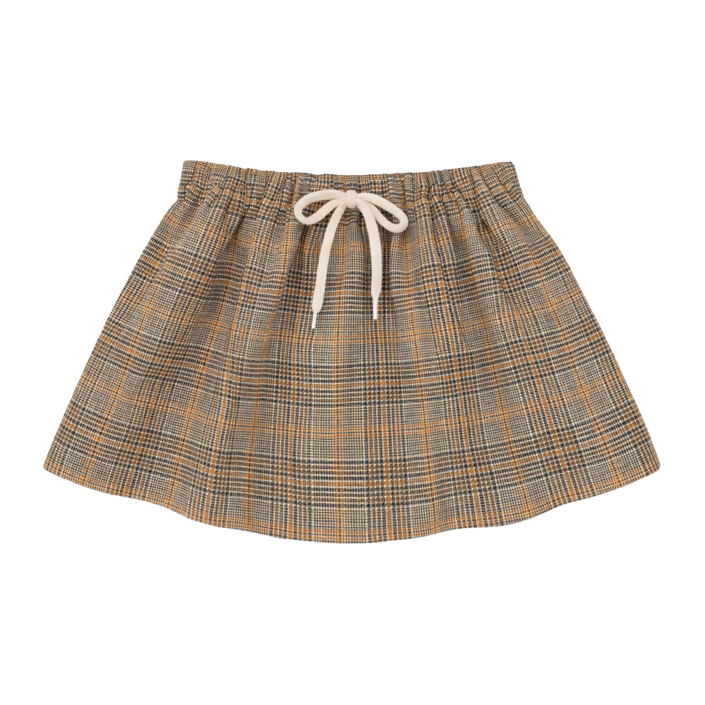mini skirt - taupe mini check