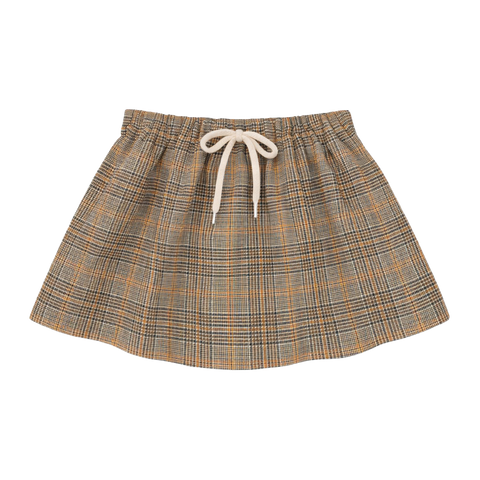 mini skirt - taupe mini check
