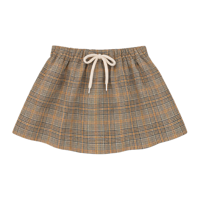 mini skirt - taupe mini check