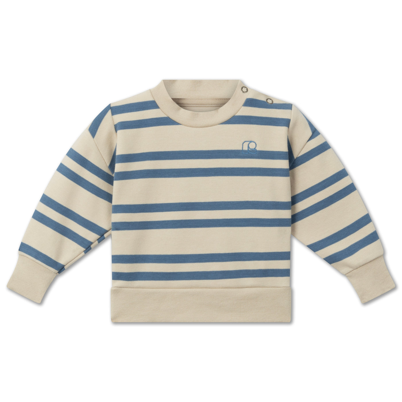 crewneck sweater - shadow blue sand stripe
