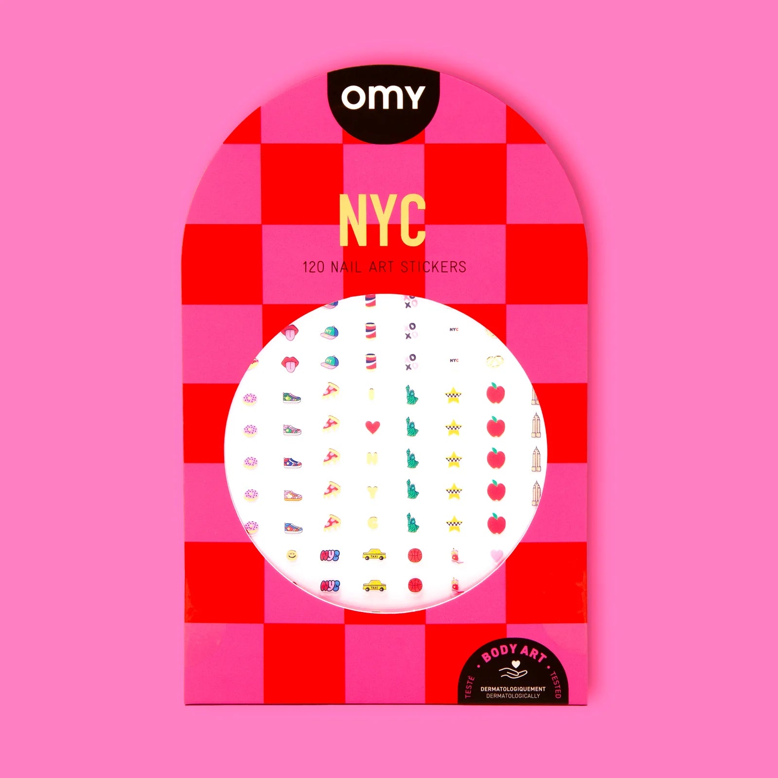 OMY nail stickers NYC edition – 120 pop-colored designs inspired by street fashion, fast food, and urban icons