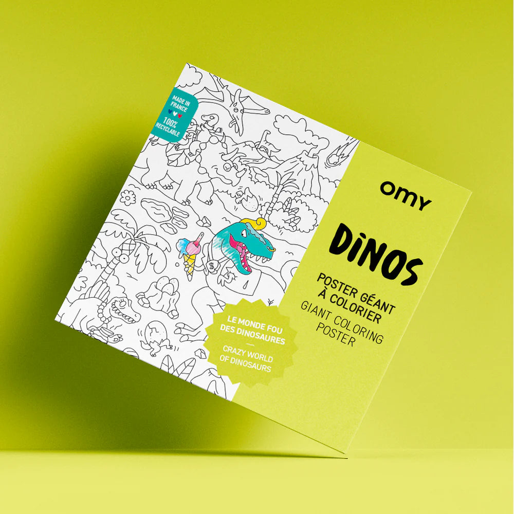 omy - giant coloring poster dino