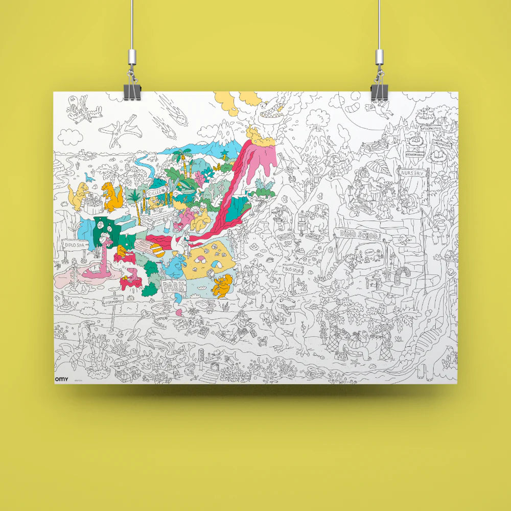 omy - giant coloring poster dino