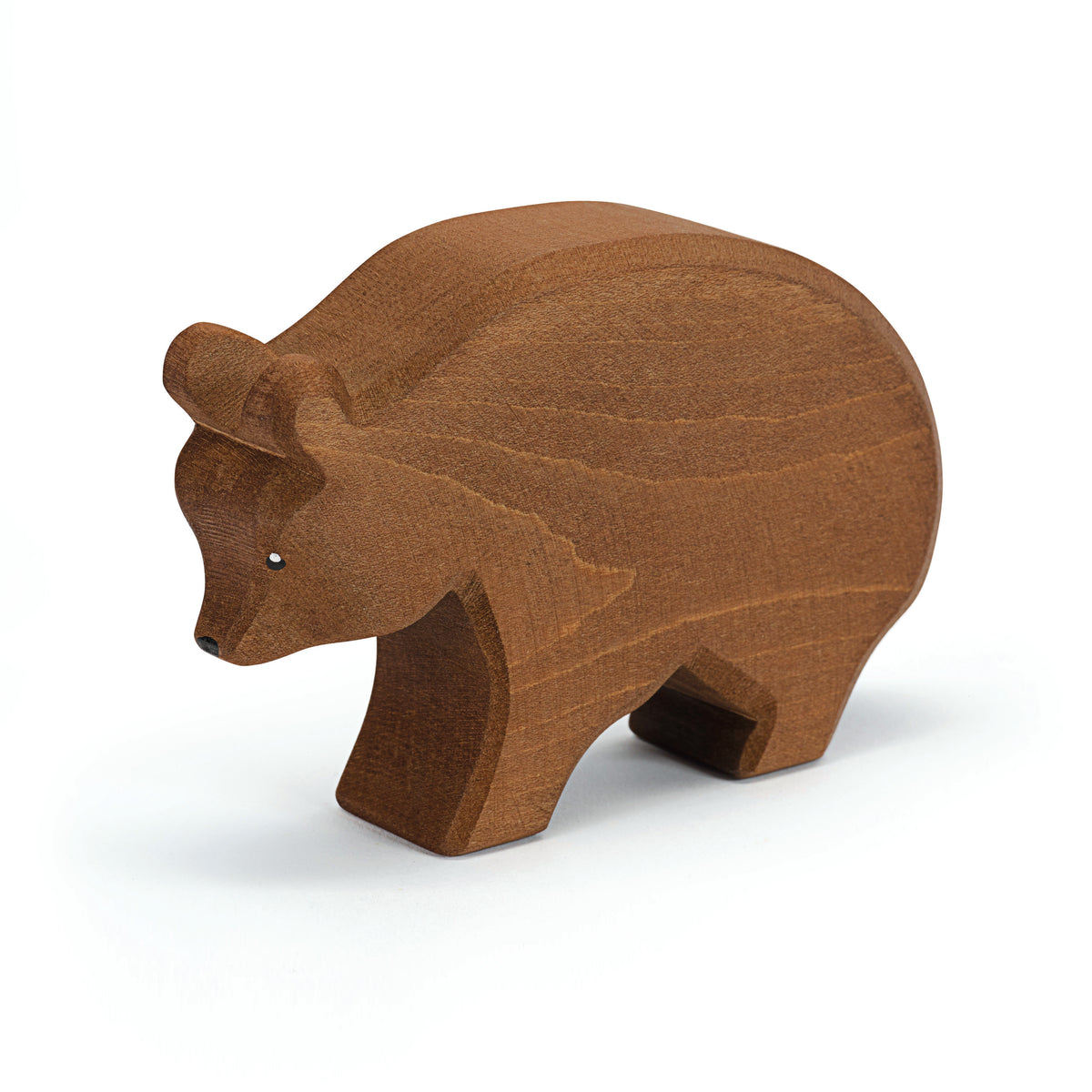 Handcrafted Ostheimer wooden bear, made from natural wood with a non-toxic finish, perfect for open-ended play and Waldorf-inspired toy collections