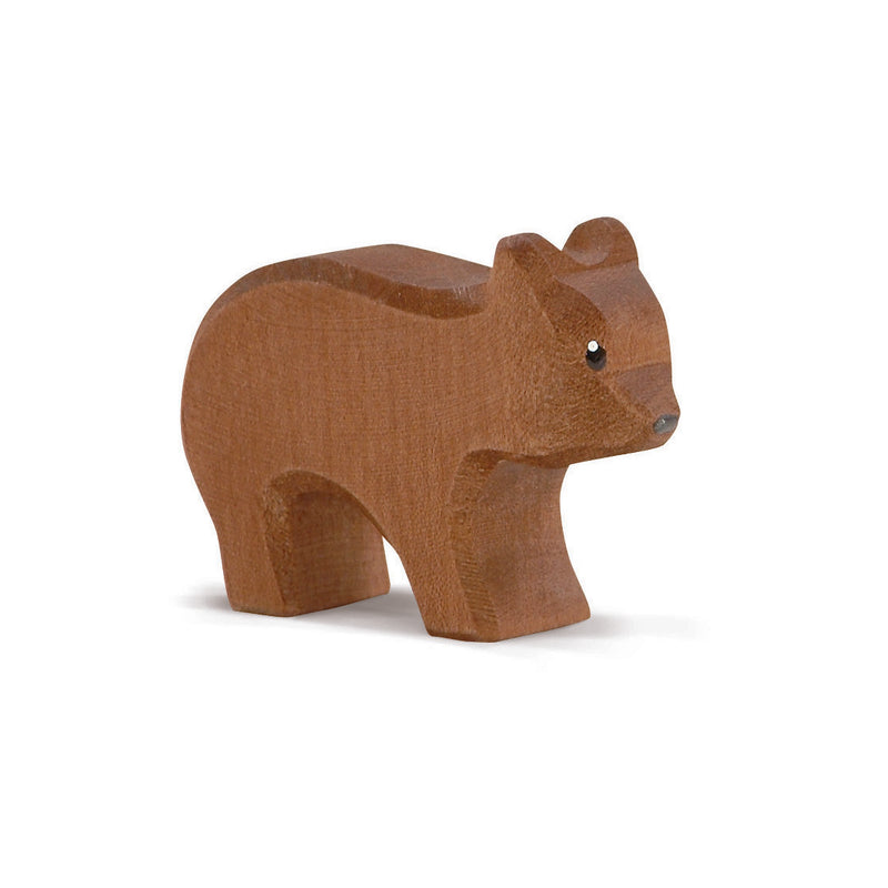 Handcrafted Ostheimer wooden bear, made from natural wood with a non-toxic finish, perfect for open-ended play and Waldorf-inspired toy collections