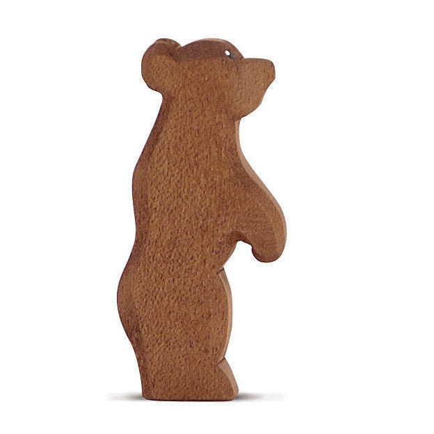 Handcrafted Ostheimer wooden bear, made from natural wood with a non-toxic finish, perfect for open-ended play and Waldorf-inspired toy collections
