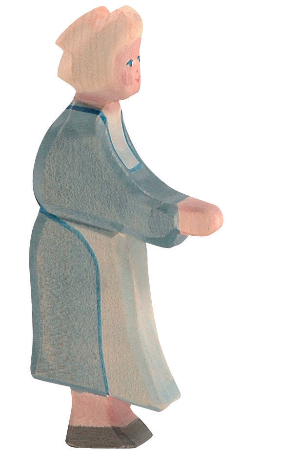 Ostheimer handcrafted wooden figure – The Grandmother, made from natural wood with non-toxic paint for safe, imaginative play