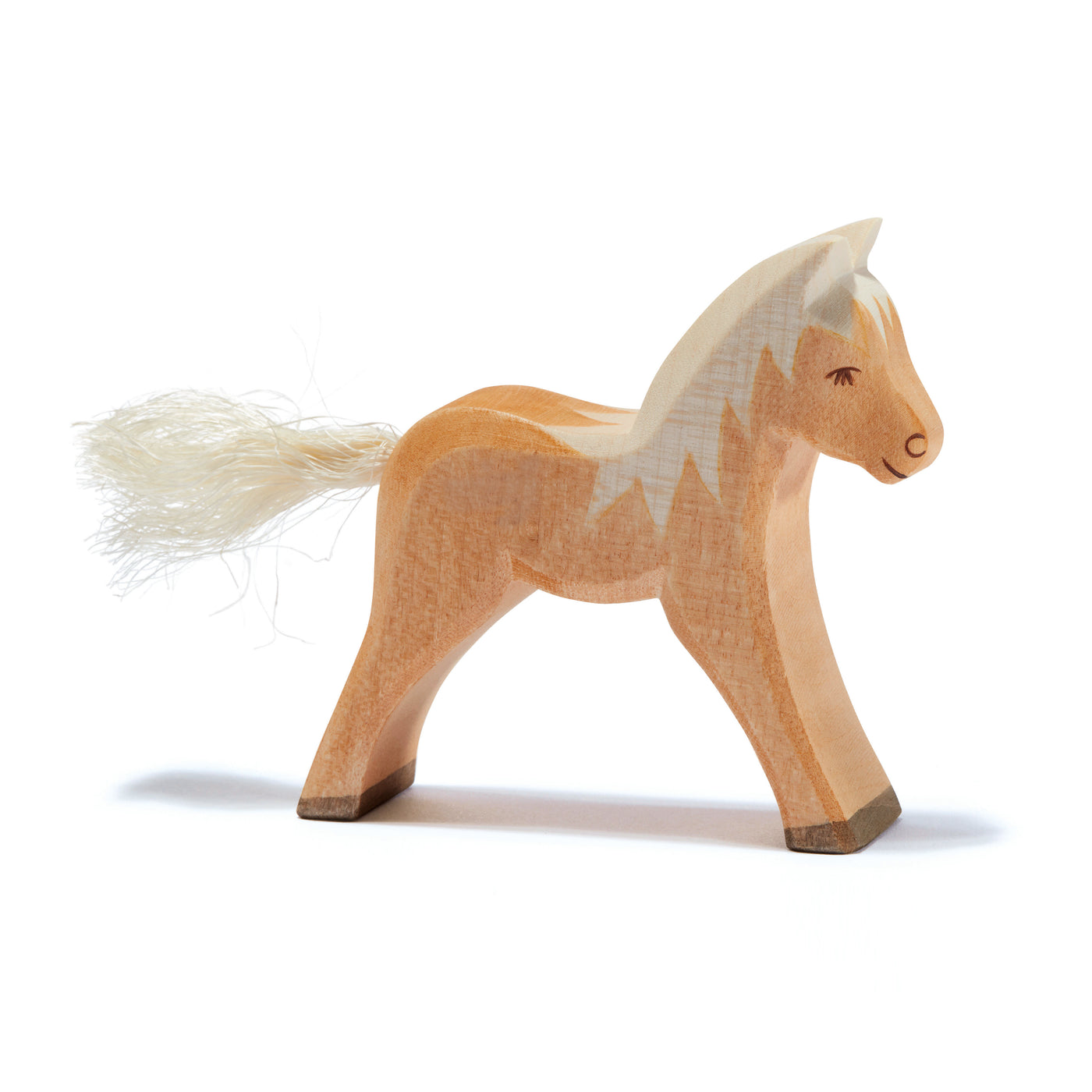 Handcrafted Ostheimer haflinger colt wooden toy figure – sustainable toy for imaginative play