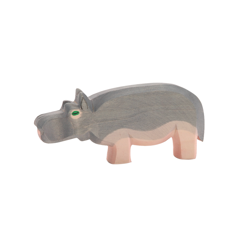 Ostheimer wooden hippopotamus figure handcrafted from maple wood in Germany