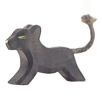 Handcrafted Ostheimer running panther wooden toy figure – sustainable toy for imaginative play