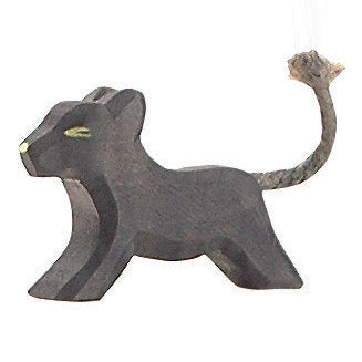 Handcrafted Ostheimer running panther wooden toy figure – sustainable toy for imaginative play