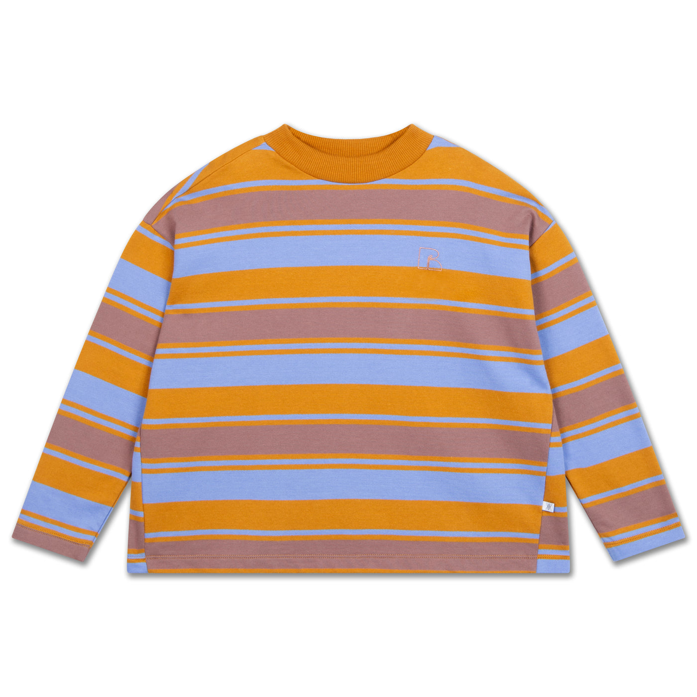 oversized boxy sweater - multi blue powder stripe