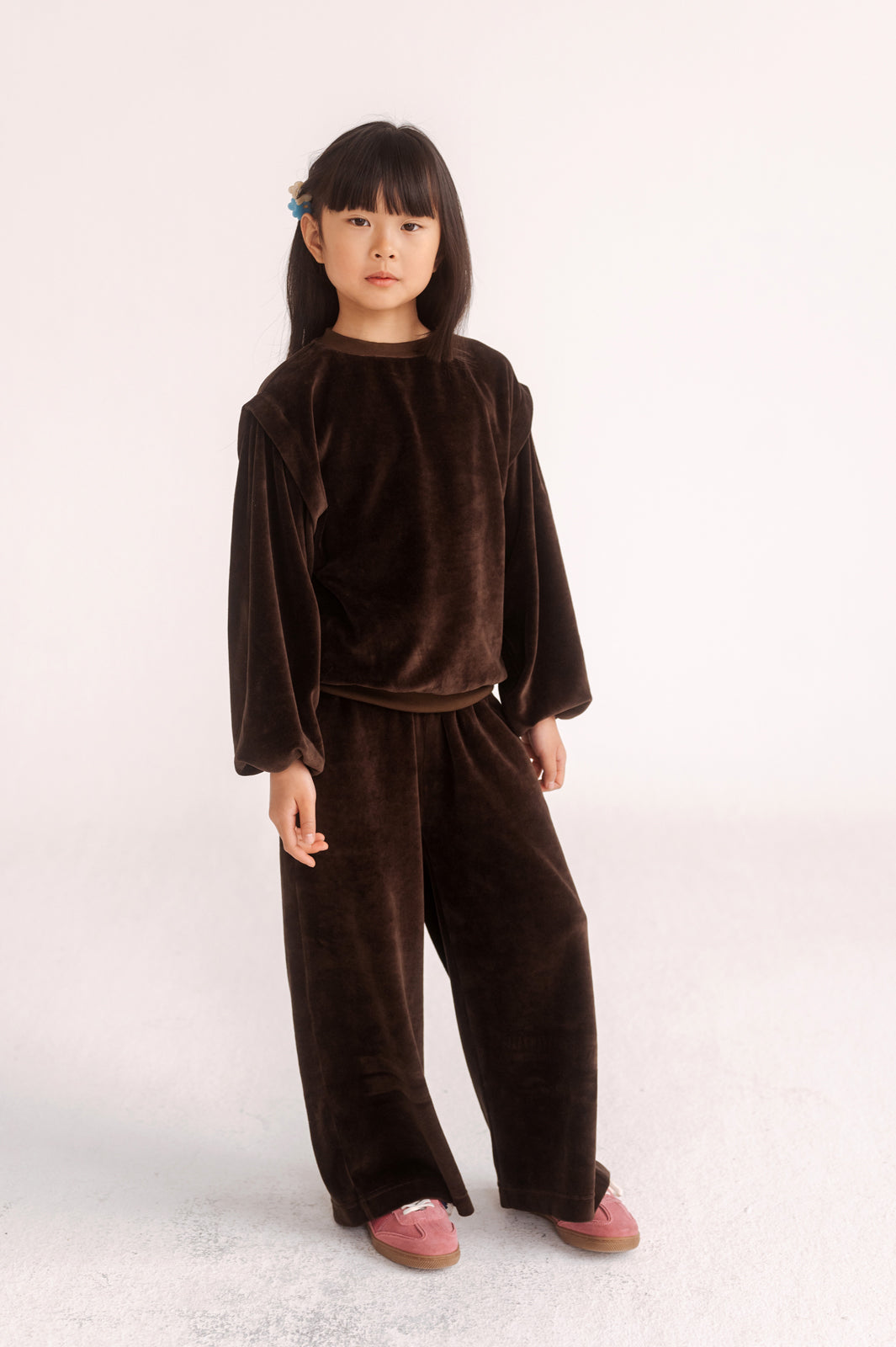 straight pants - coffee brown